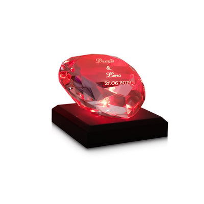 Kristallglas Diamant mit Wunschgravur
