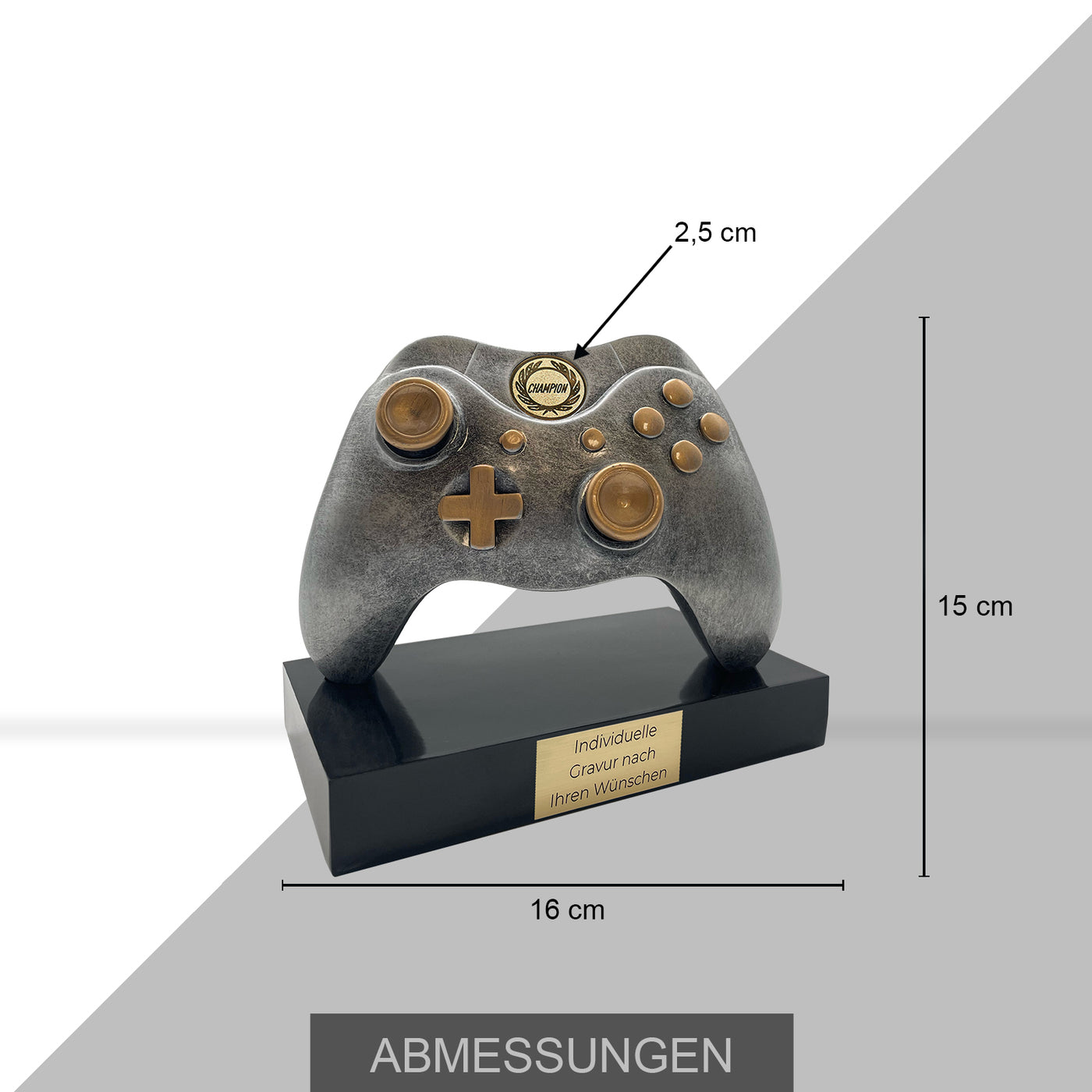 Pokal Controller X Personalisiert | Gaming Deko | Resinfigur